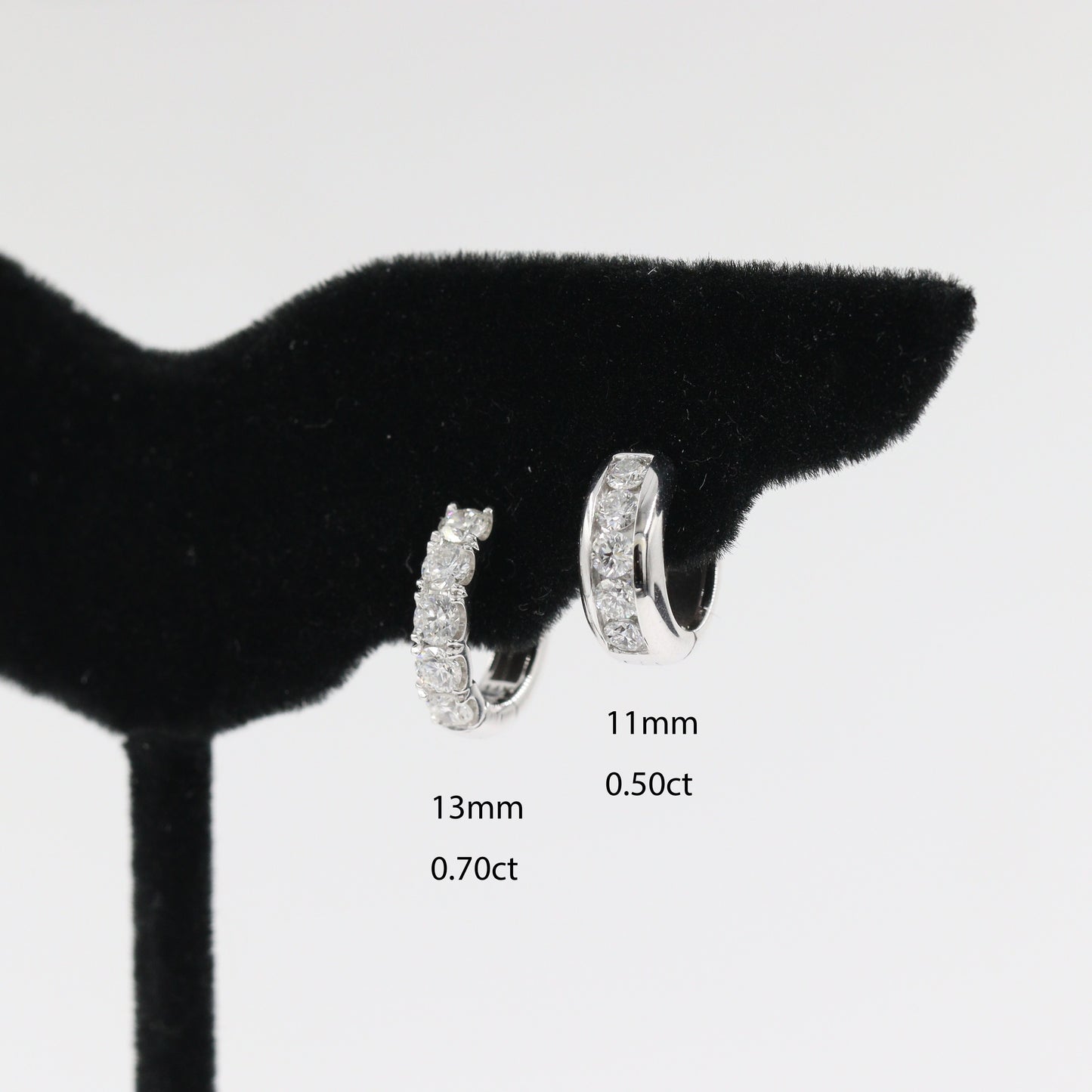 Diamond Hoop Earrings/ Chunky 0.7ct Diamond Hoop Earrings/ Huggie Hoop Earrings/ Diamond Earrings/ Anniversary gift/ Single or Pair