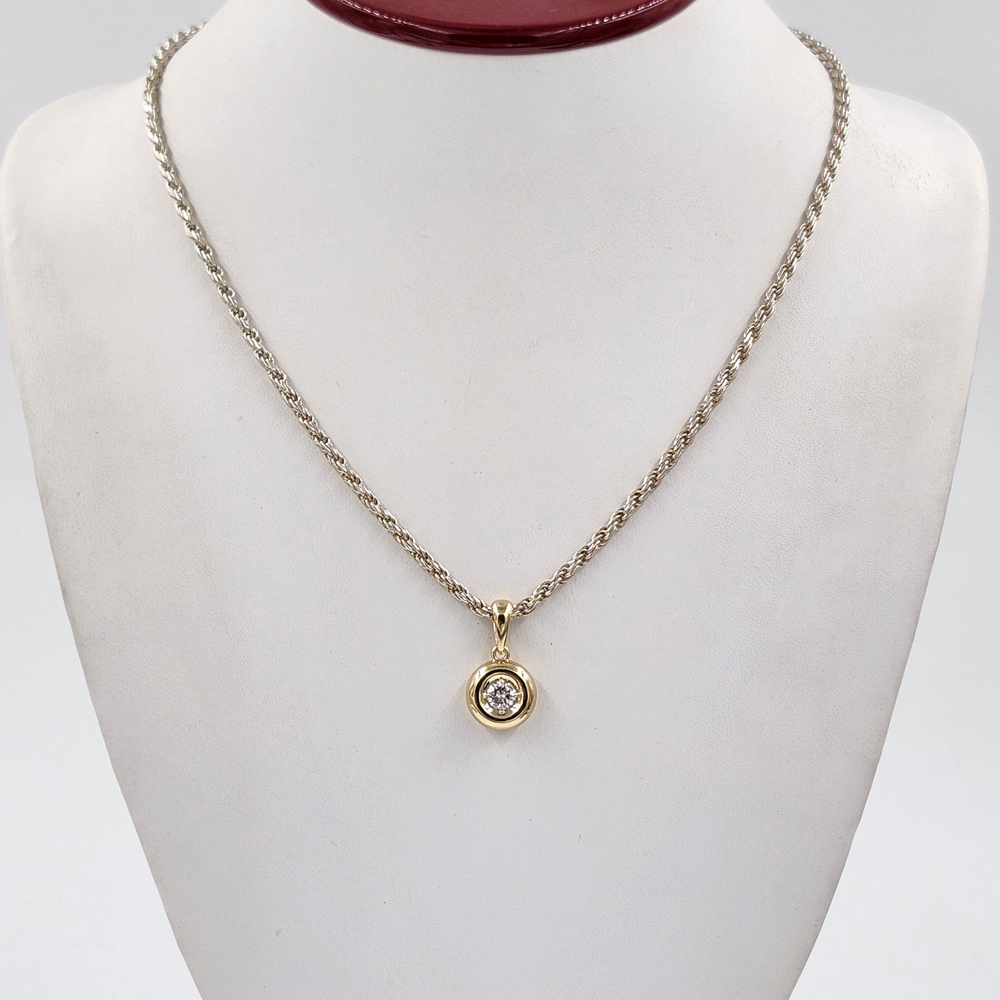 14K Gold 0.5ct Lab Grown Diamond Solitaire Pendant - Pendant Only- Anniversary gift