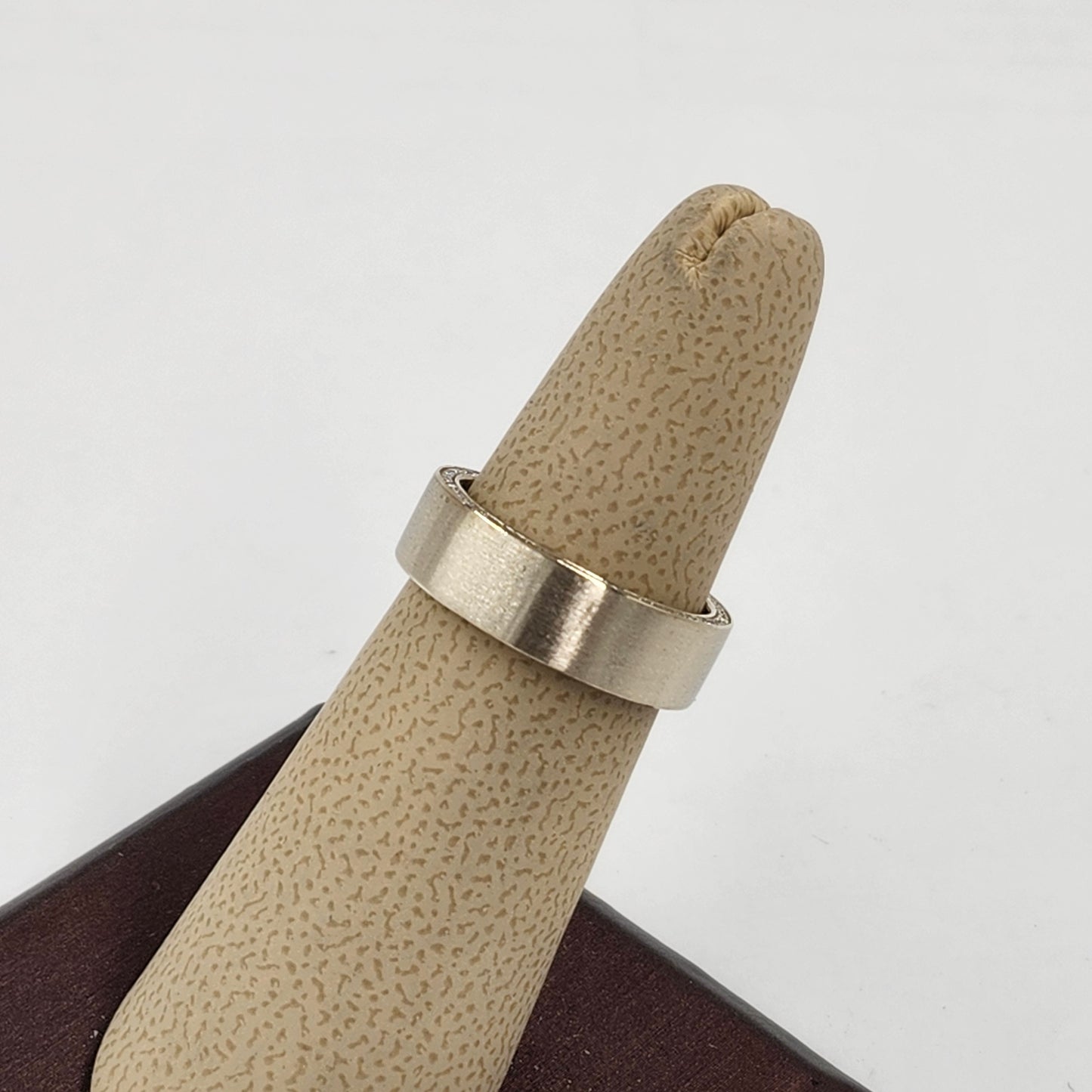 Natural Diamond Full Eternity Wedding Band - 14K Gold 5.8mm Bead- Anniversary gift