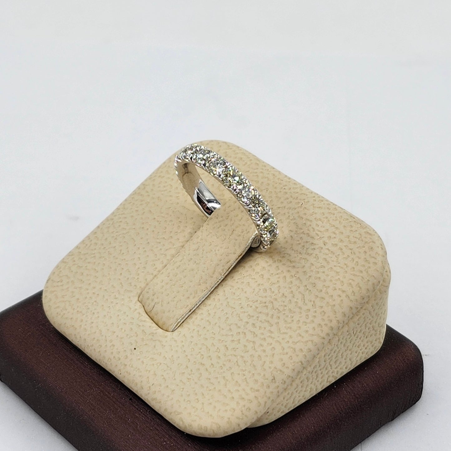 Lab Grown Diamond 3/4 Eternity Wedding Band - 14K Gold Diamond Ring - Anniversary Ring