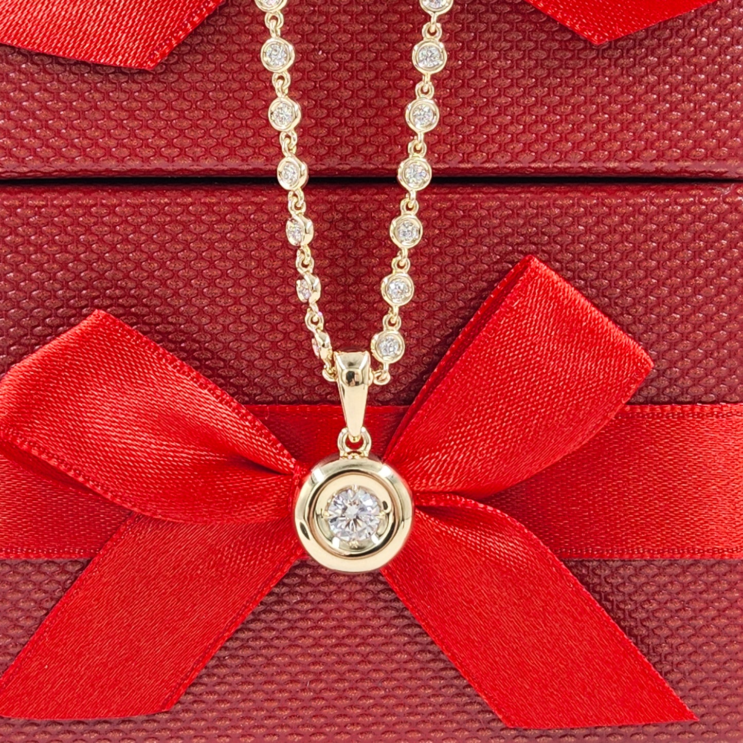 14K Gold 0.5ct Lab Grown Diamond Solitaire Pendant - Pendant Only- Anniversary gift