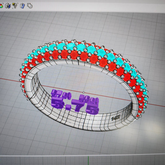 Sean's handmade custom order ( Diamond Matching Band )