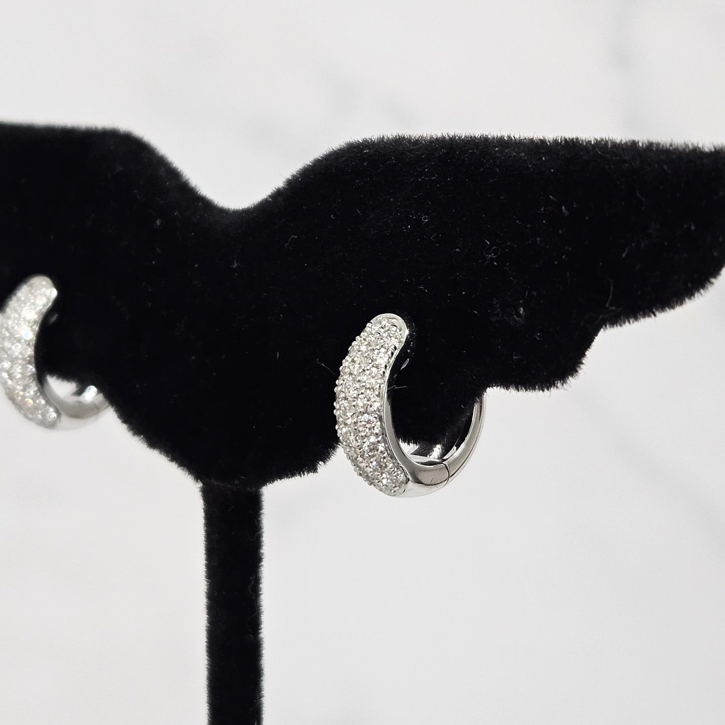 Sean's handmade custom order ( Lab Diamond Hoop Earrings )