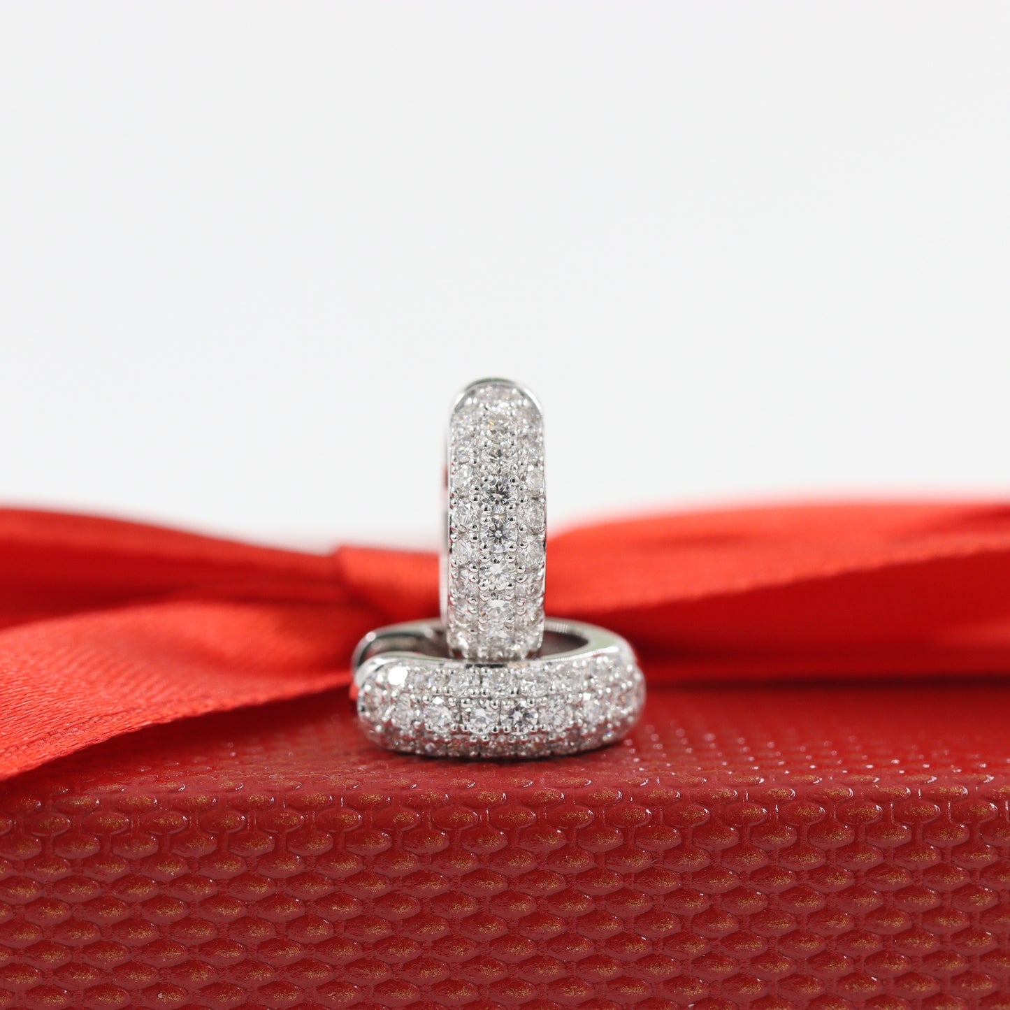 Sean's handmade custom order ( Lab Diamond Hoop Earrings )