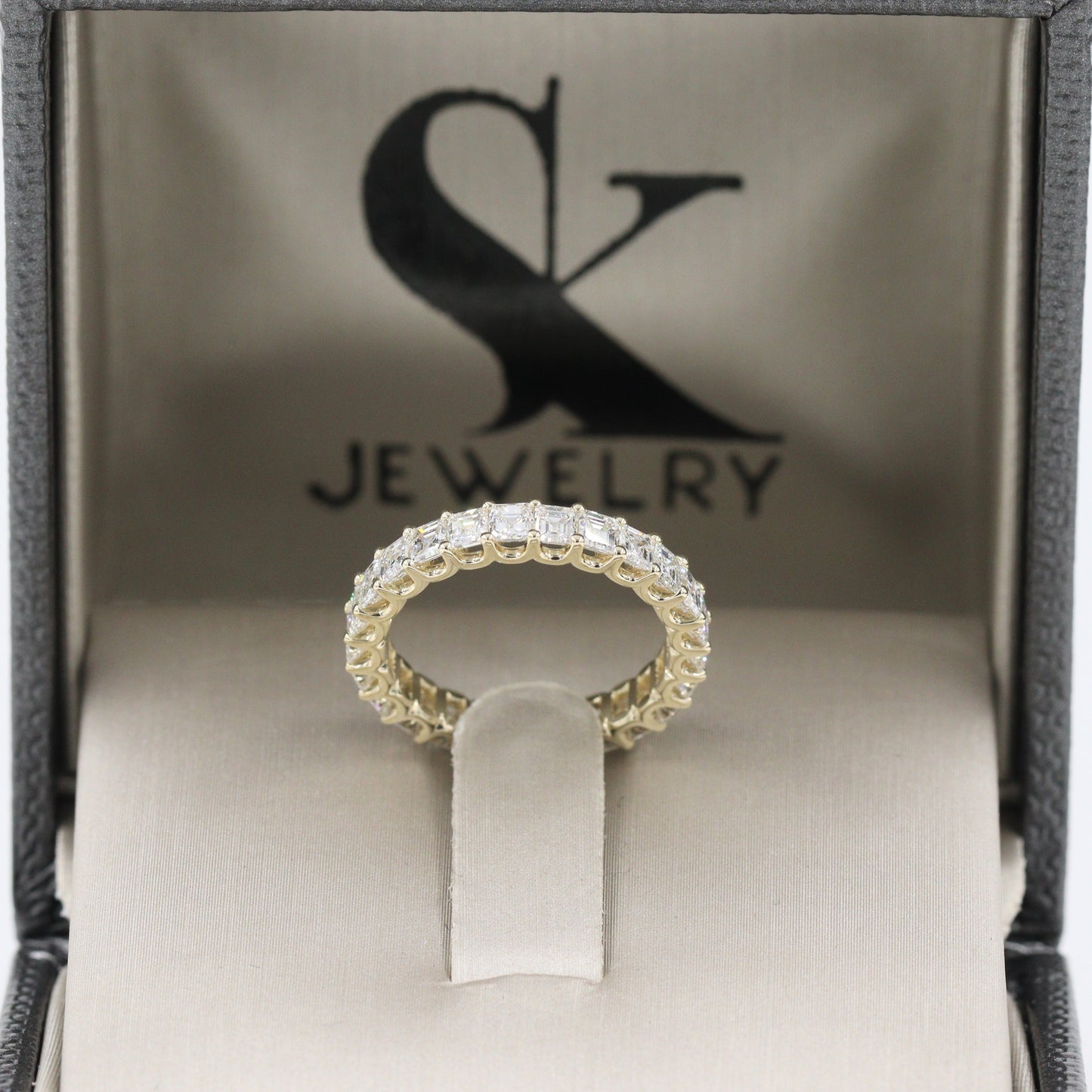 2ct Asscher Cut Diamond Wedding Band/Stackable Full Diamond U Shape Prong Wedding Ring/Asscher Cut Natural Diamond Band/Anniversary gift