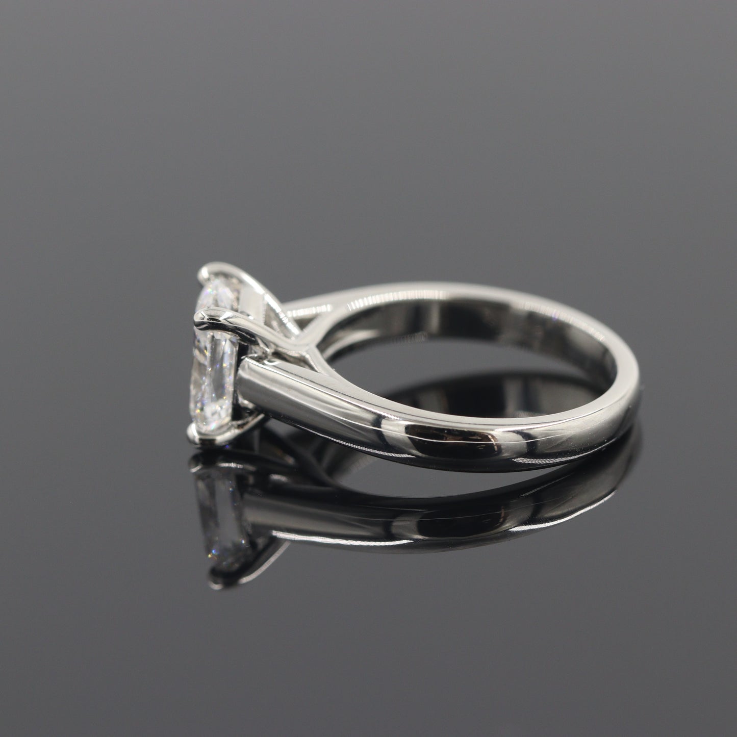 IGI Certified Cushion Cut Lab-Grown Diamond Solitaire Platinum Engagement Ring - Anniversary gift