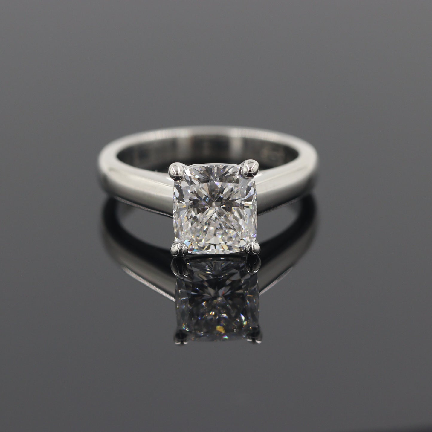 IGI Certified Cushion Cut Lab-Grown Diamond Solitaire Platinum Engagement Ring - Anniversary gift