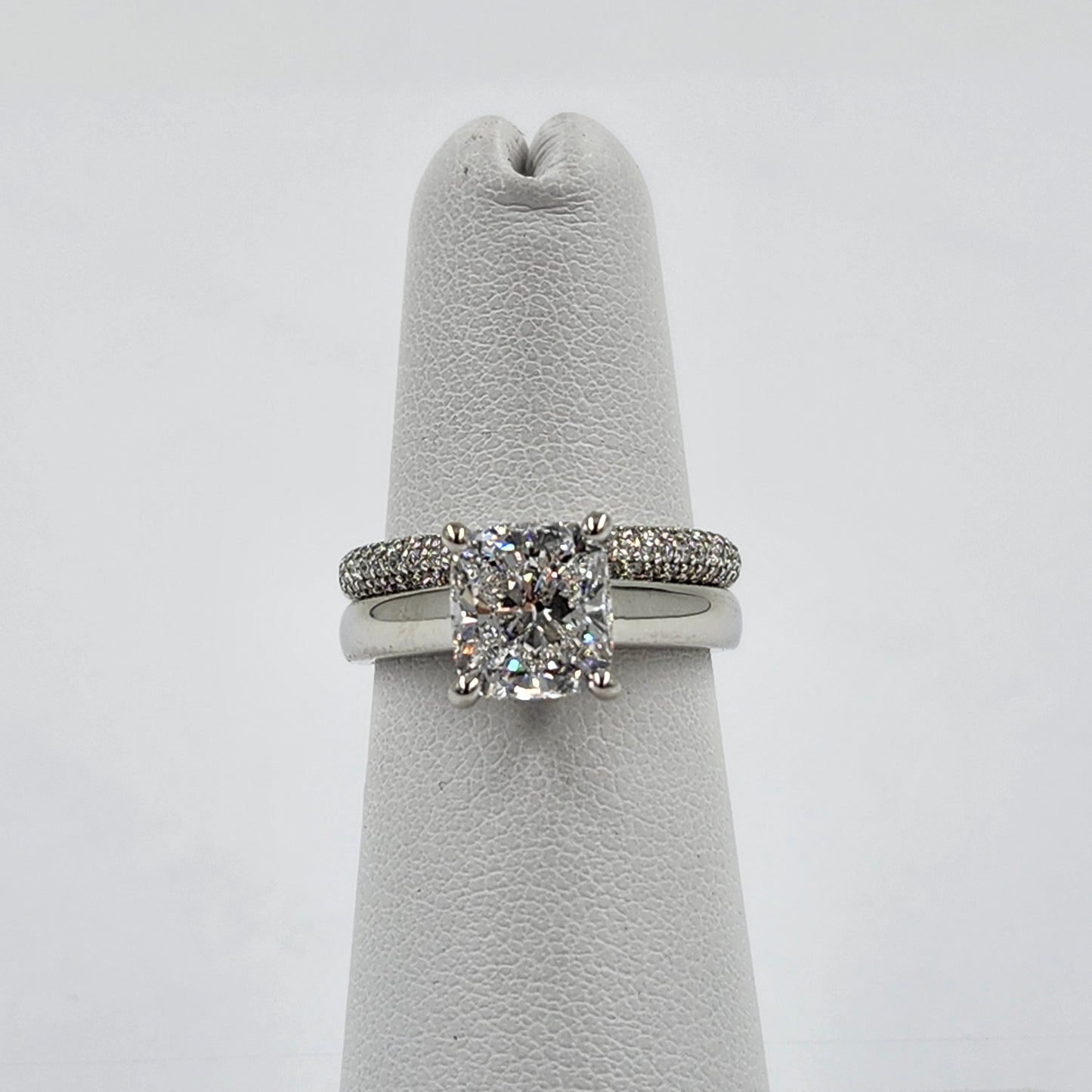 IGI Certified Cushion Cut Lab-Grown Diamond Solitaire Platinum Engagement Ring - Anniversary gift