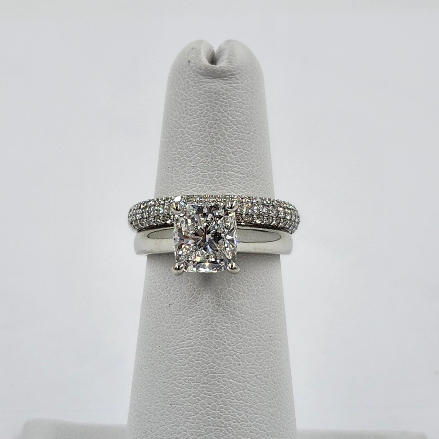 IGI Certified Cushion Cut Lab-Grown Diamond Solitaire Platinum Engagement Ring - Anniversary gift