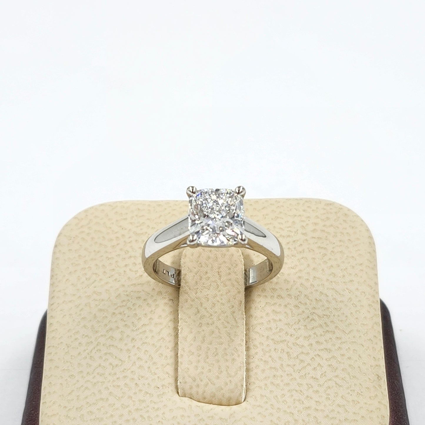 IGI Certified Cushion Cut Lab-Grown Diamond Solitaire Platinum Engagement Ring - Anniversary gift