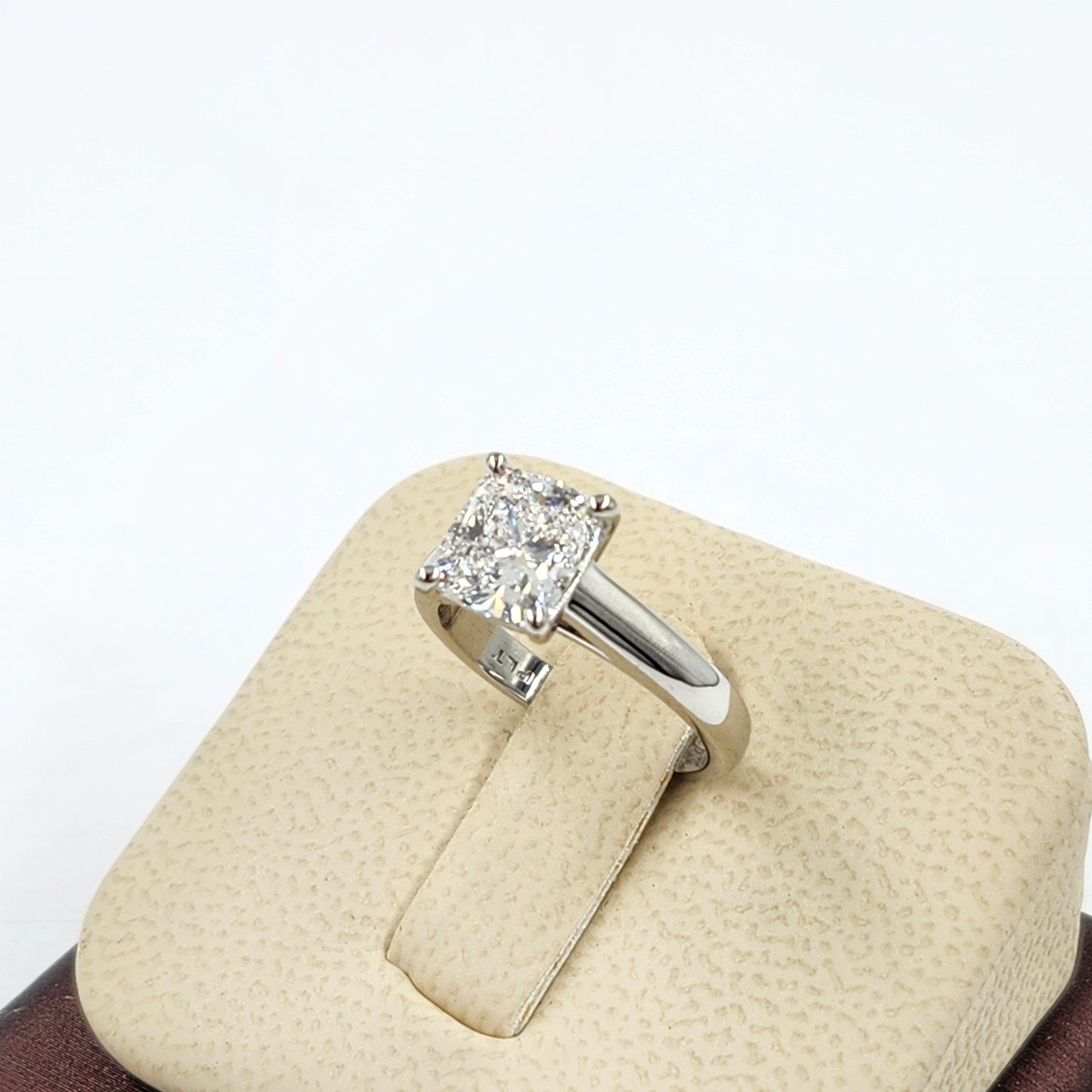 IGI Certified Cushion Cut Lab-Grown Diamond Solitaire Platinum Engagement Ring - Anniversary gift