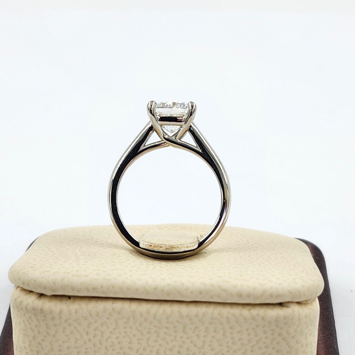 IGI Certified Cushion Cut Lab-Grown Diamond Solitaire Platinum Engagement Ring - Anniversary gift