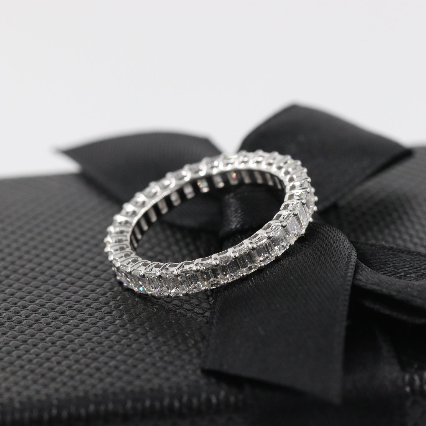 Sean's handmade custom order (Full Eternity Emerald Cut Diamond Ring)