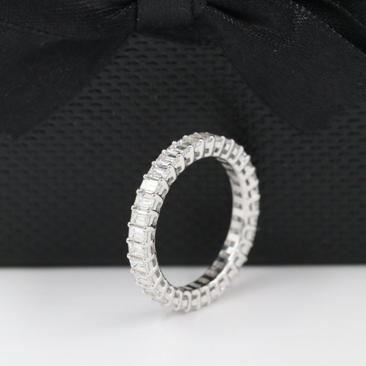 Sean's handmade custom order (Full Eternity Emerald Cut Diamond Ring)