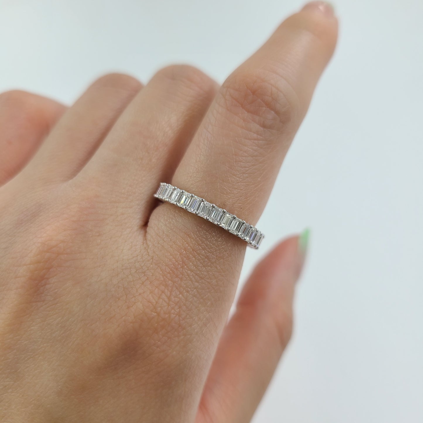 Sean's handmade custom order (Full Eternity Emerald Cut Diamond Ring)