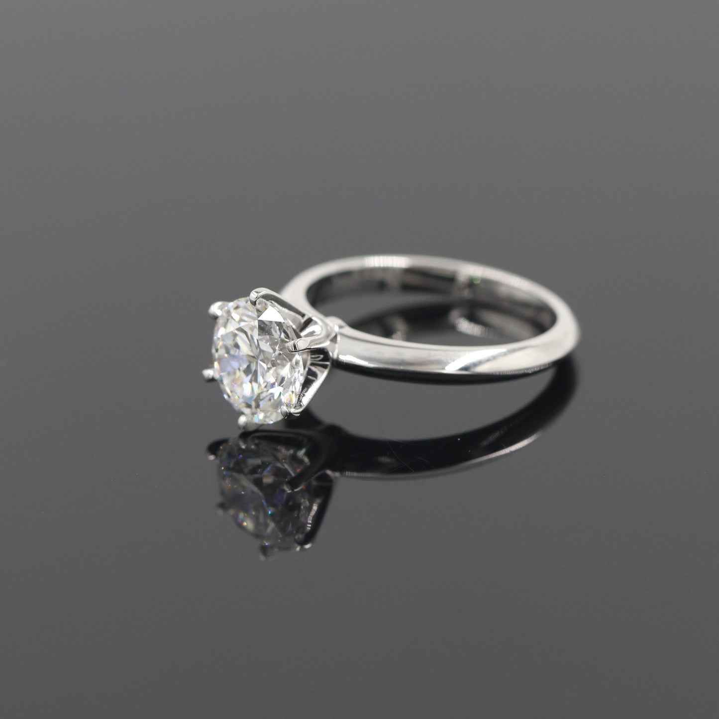 2ct Round Diamond Engagement Ring : Solitaire Lab Diamond 6 Prong Ring - Anniversary gift