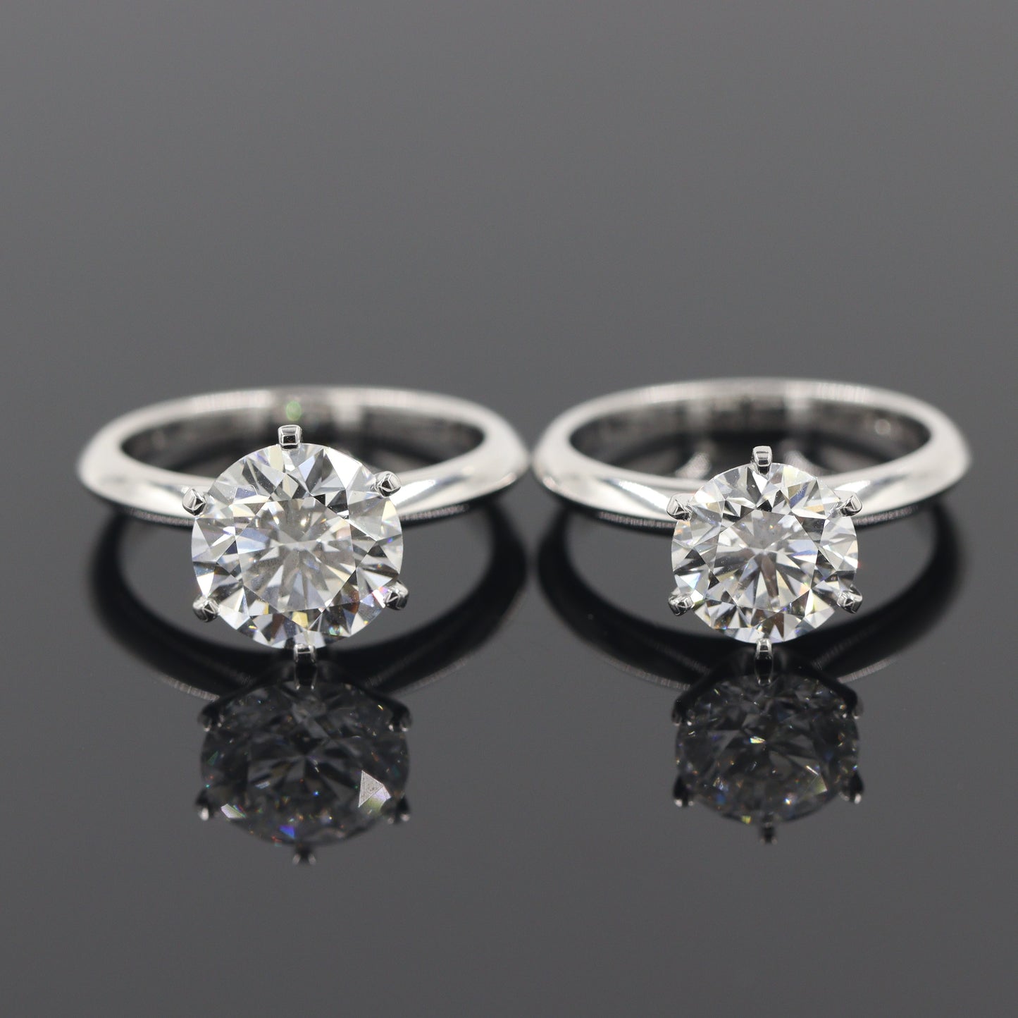 2ct Round Diamond Engagement Ring : Solitaire Lab Diamond 6 Prong Ring - Anniversary gift