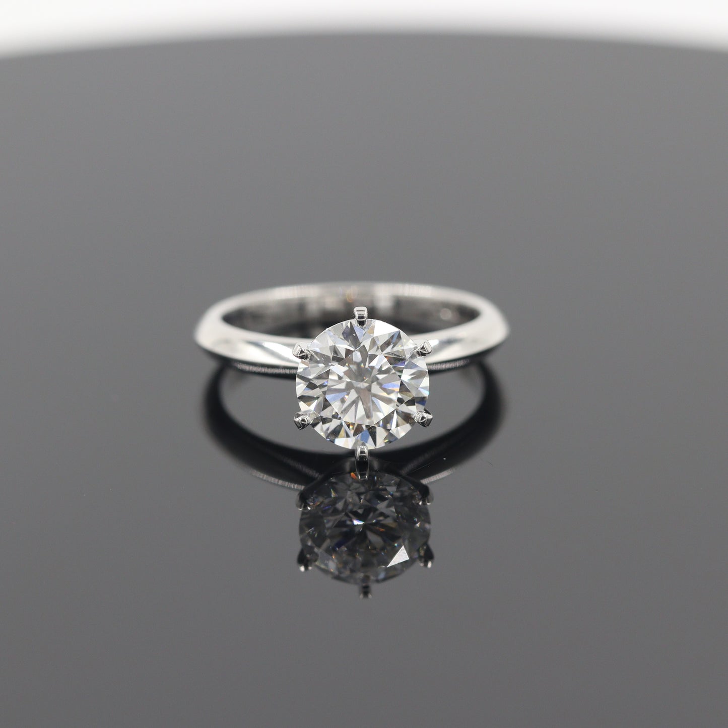 2ct Round Diamond Engagement Ring : Solitaire Lab Diamond 6 Prong Ring - Anniversary gift
