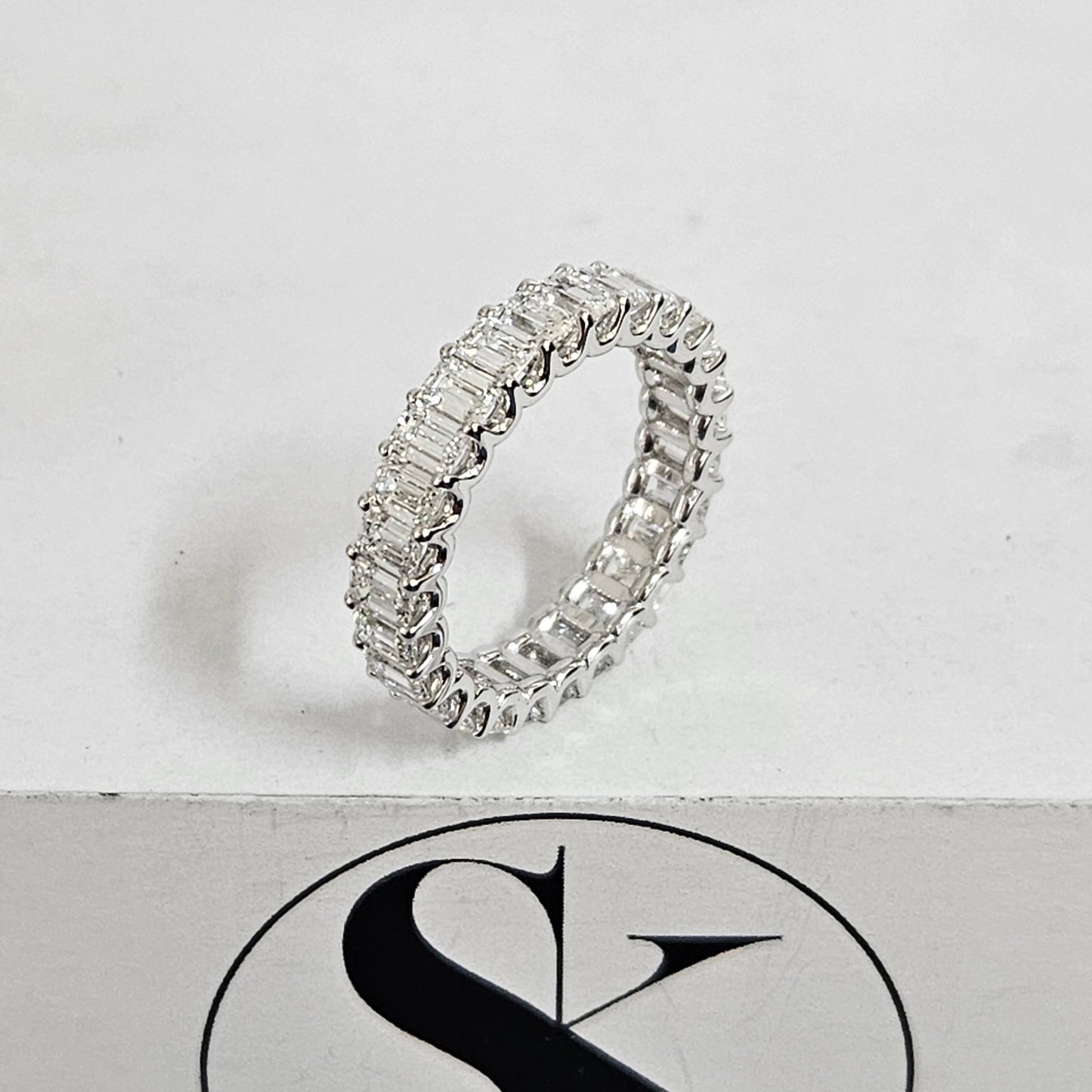 Sean's handmade custom order (Full Eternity Emerald Cut Diamond Ring)