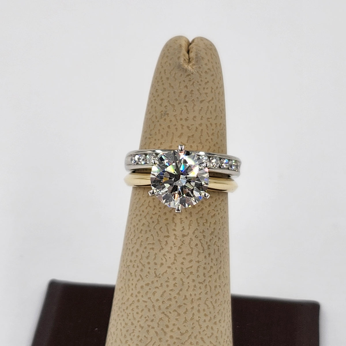 3ct Round Diamond Engagement Ring : Solitaire Lab Diamond 6 Prong Ring - Anniversary gift