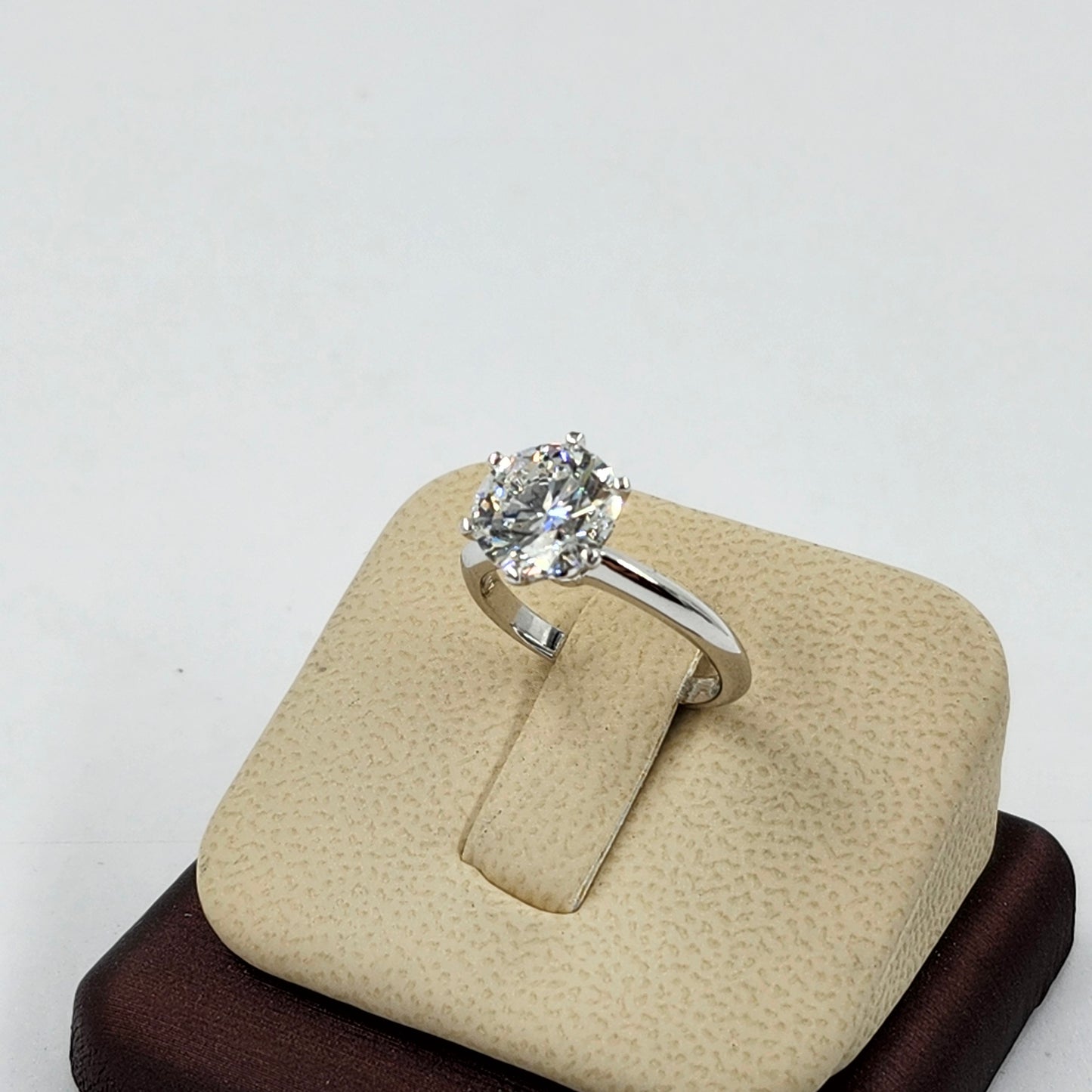 3ct Round Diamond Engagement Ring : Solitaire Lab Diamond 6 Prong Ring - Anniversary gift