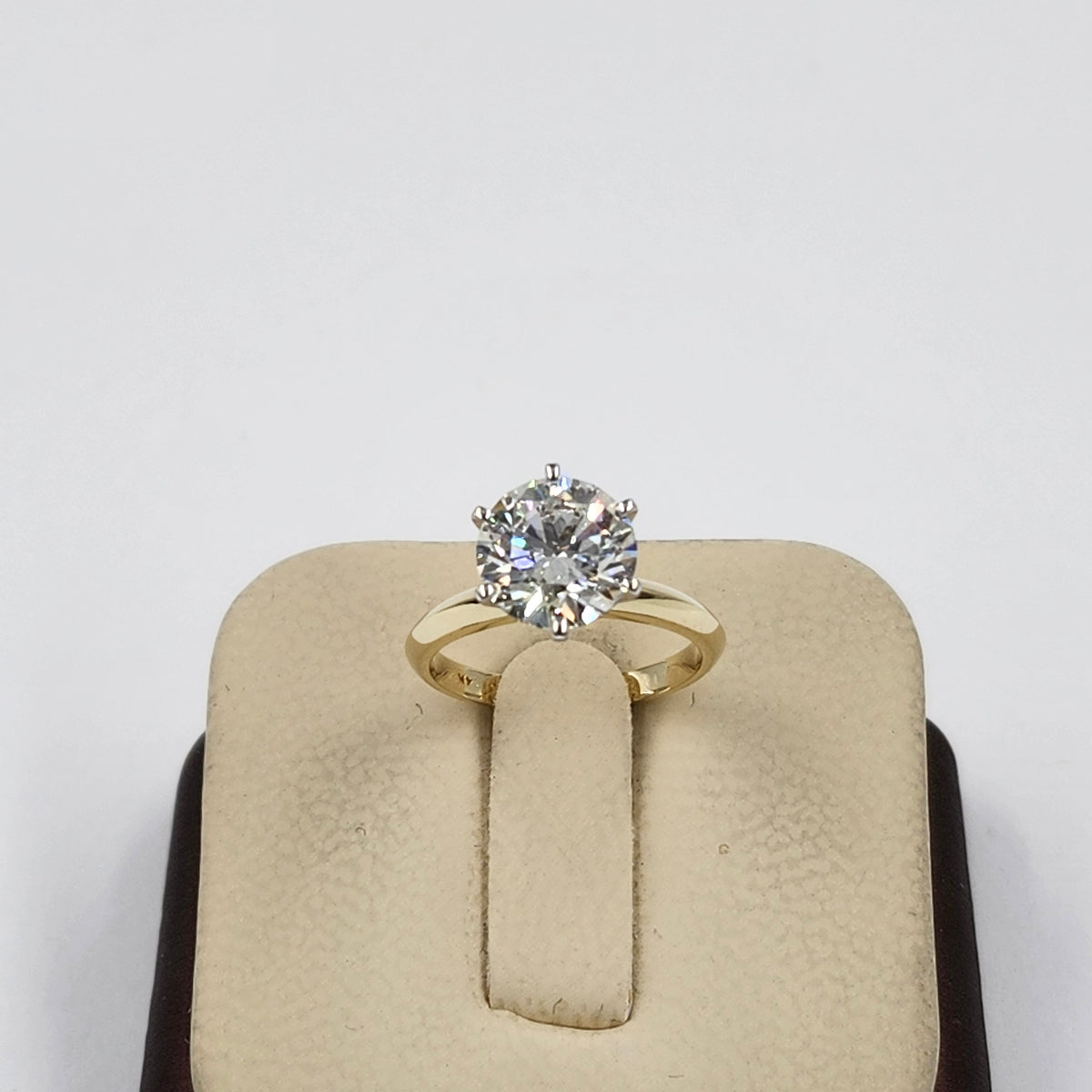 3ct Round Diamond Engagement Ring : Solitaire Lab Diamond 6 Prong Ring - Anniversary gift