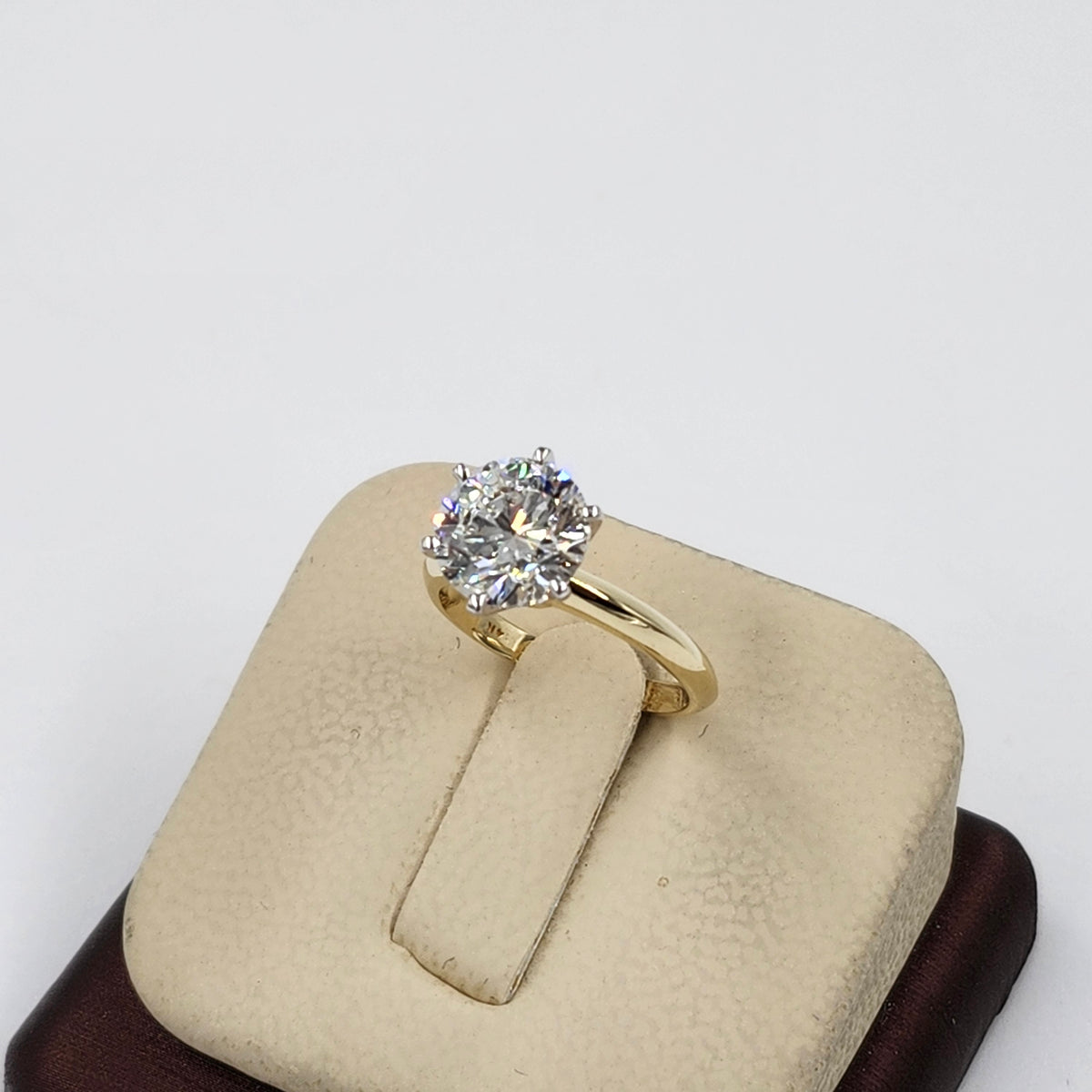 3ct Round Diamond Engagement Ring : Solitaire Lab Diamond 6 Prong Ring - Anniversary gift