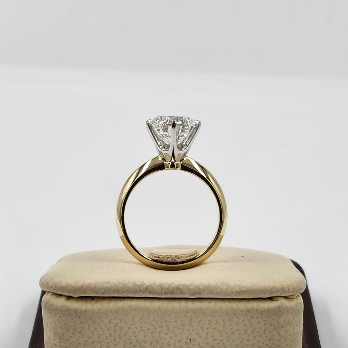 3ct Round Diamond Engagement Ring : Solitaire Lab Diamond 6 Prong Ring - Anniversary gift