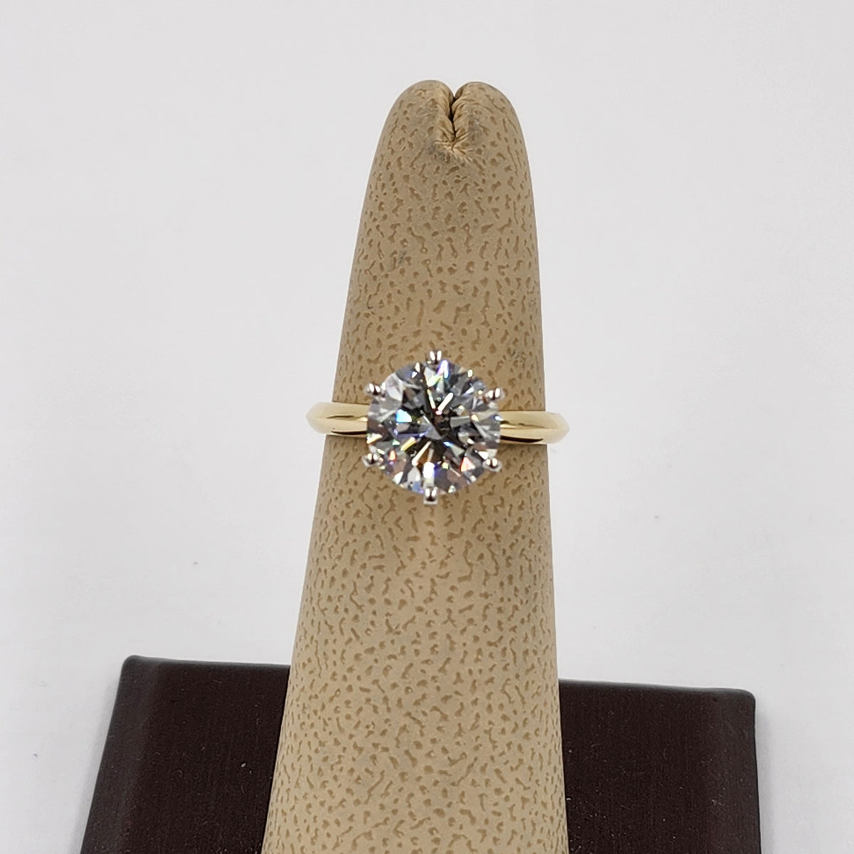3ct Round Diamond Engagement Ring : Solitaire Lab Diamond 6 Prong Ring - Anniversary gift