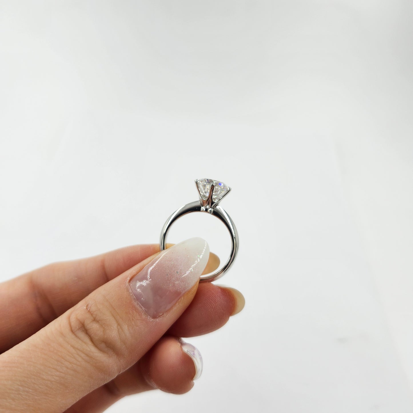 3ct Round Diamond Engagement Ring : Solitaire Lab Diamond 6 Prong Ring - Anniversary gift