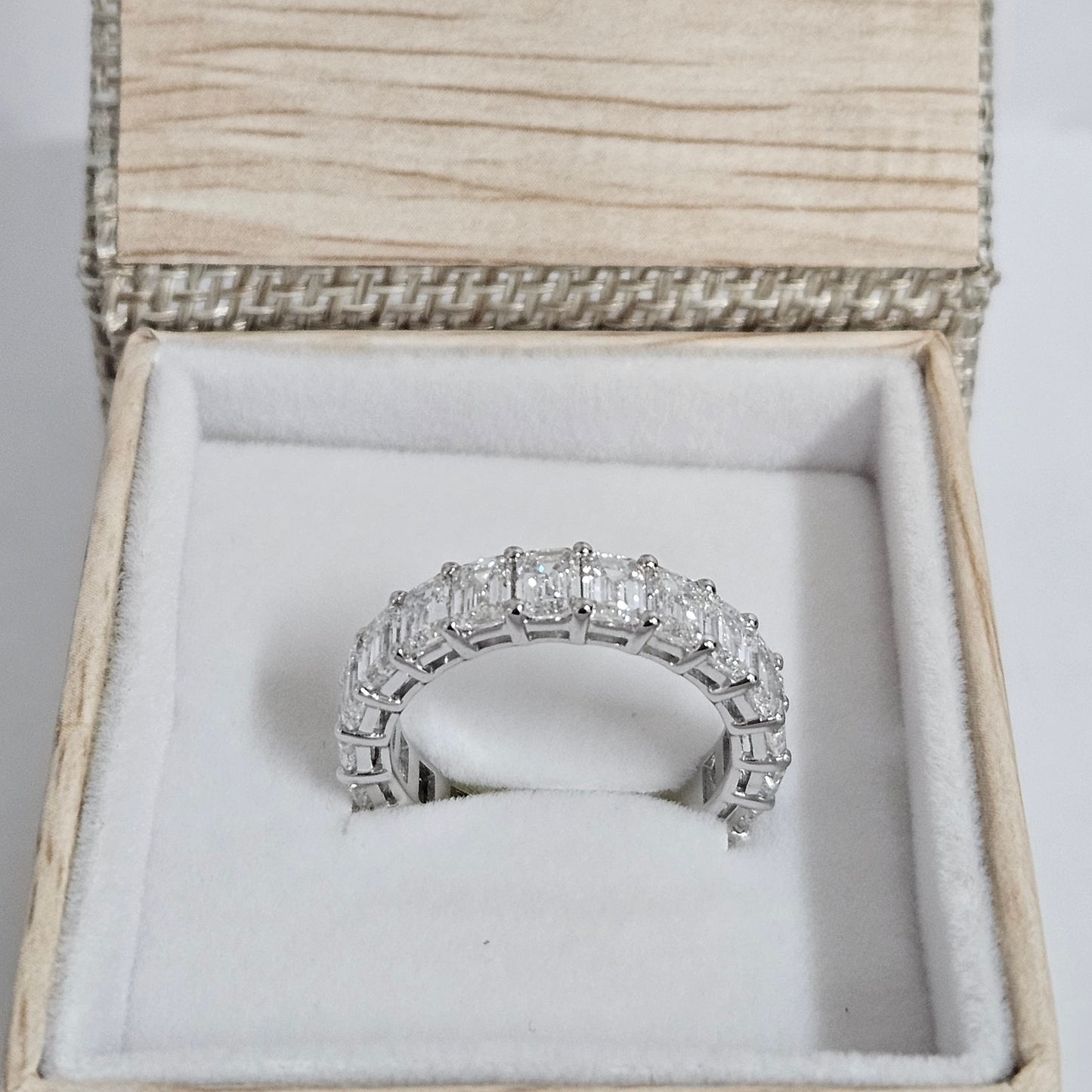 4.8ct Emerald Cut Diamond Band/Stackable Lab Grown Emerald Cut Diamond Band /Anniversary gift Ring/Stackable Diamond Ring