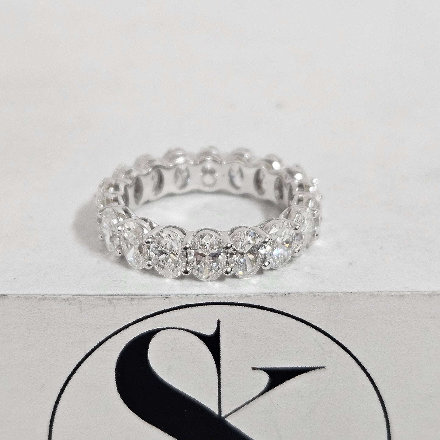 5.6ct Oval Diamond Ring/Oval Diamond Eternity Band/Cut Lab Grown Oval Diamond Full Eternity Ring/Oval Diamond Wedding Ring/Anniversary ring
