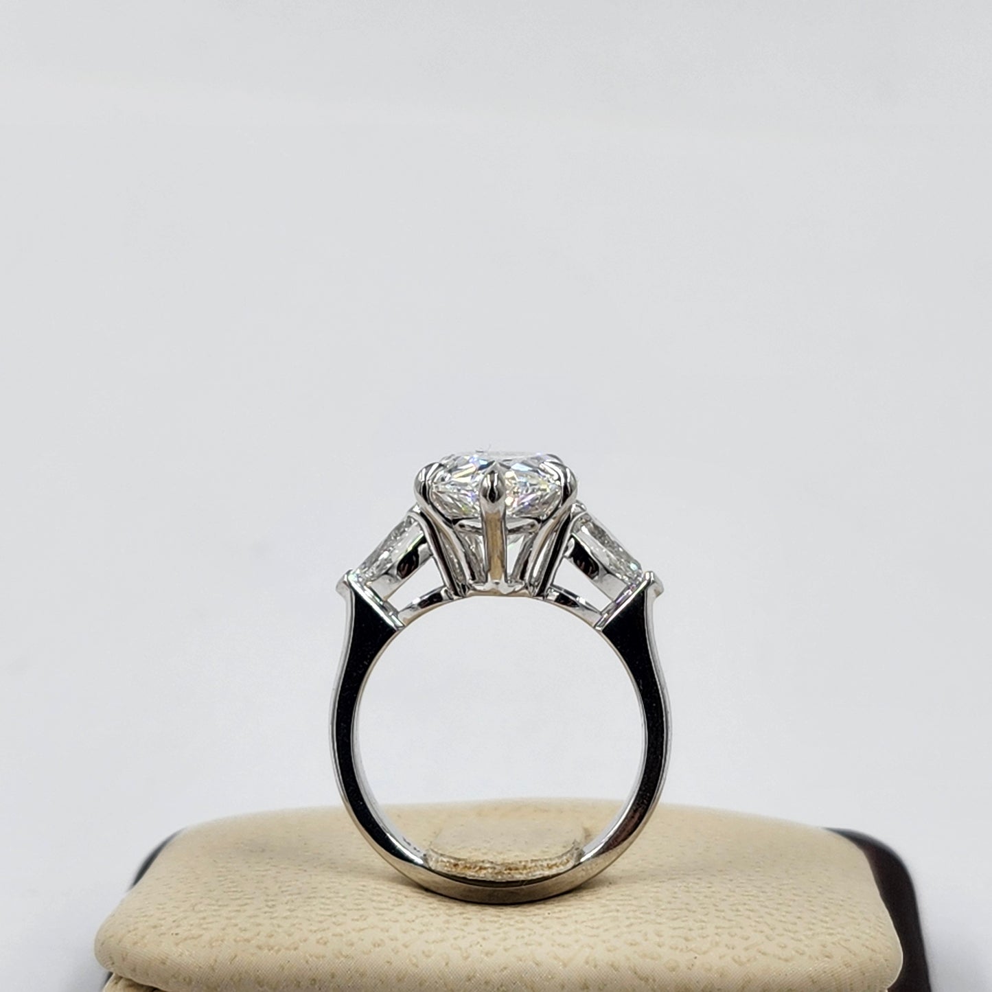 5ct Certified Engagement Ring - 14K ,18K Gold, Platinum, Lab Grown Pear Diamond & Pear Diamond Engagement Ring - Anniversary gifts