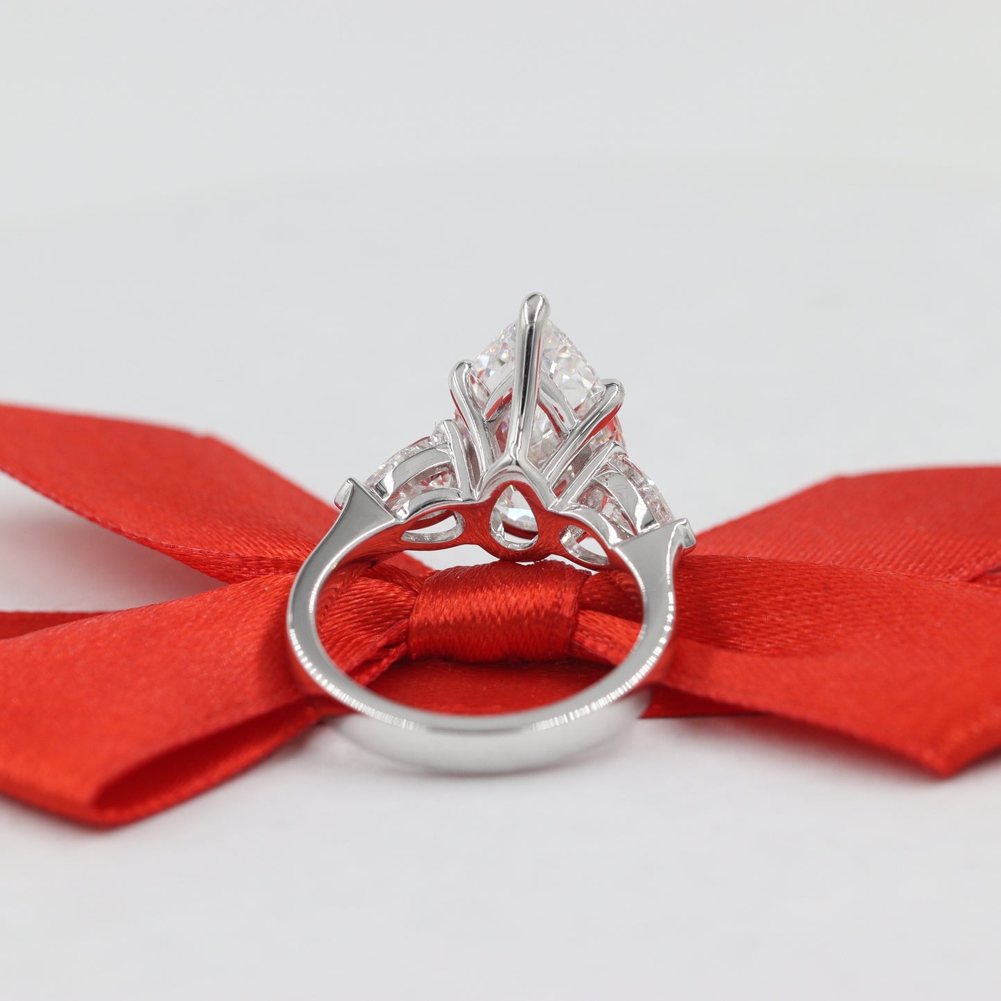 5ct Certified Engagement Ring - 14K ,18K Gold, Platinum, Lab Grown Pear Diamond & Pear Diamond Engagement Ring - Anniversary gifts