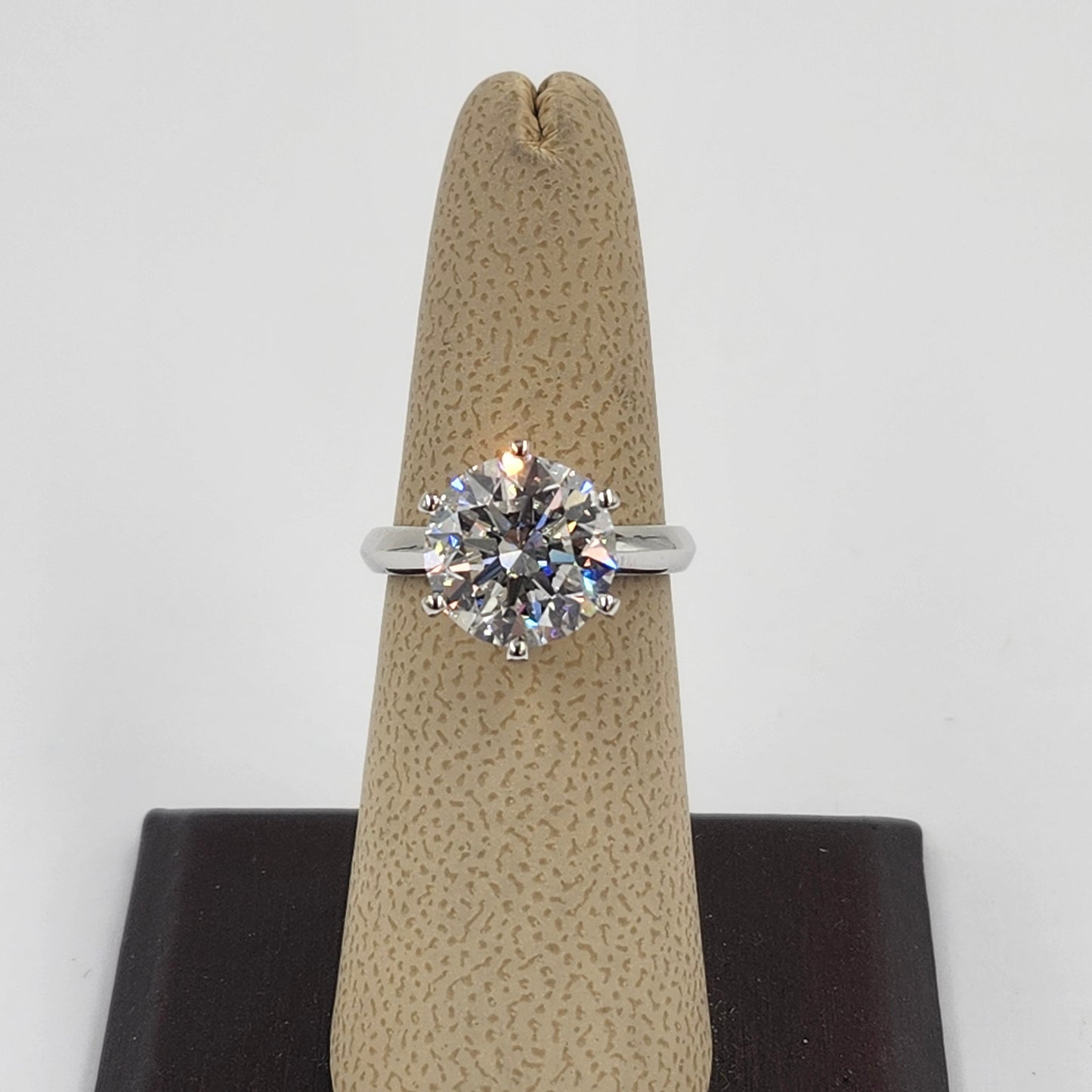 5ct Round Diamond Engagement Ring : Solitaire Lab Diamond 6 Prong Ring - Anniversary gift