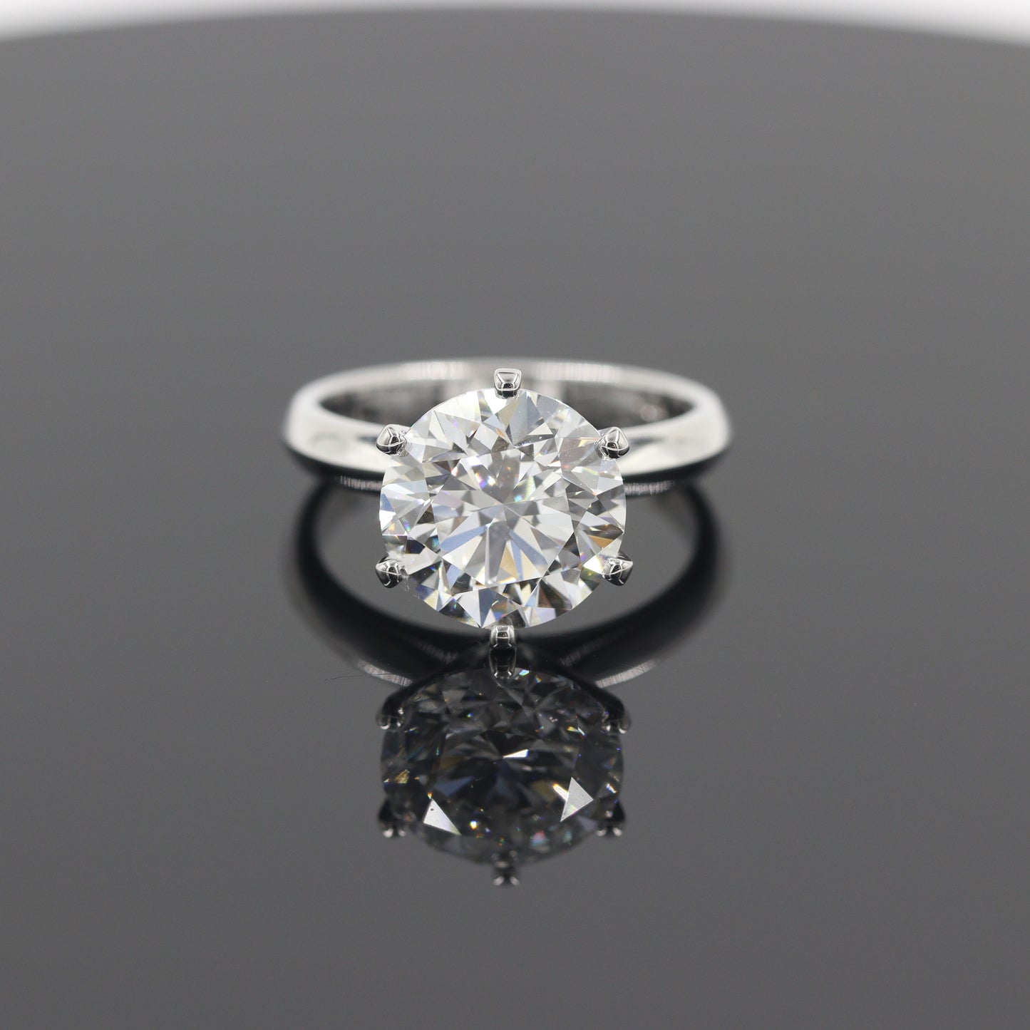 5ct Round Diamond Engagement Ring : Solitaire Lab Diamond 6 Prong Ring - Anniversary gift