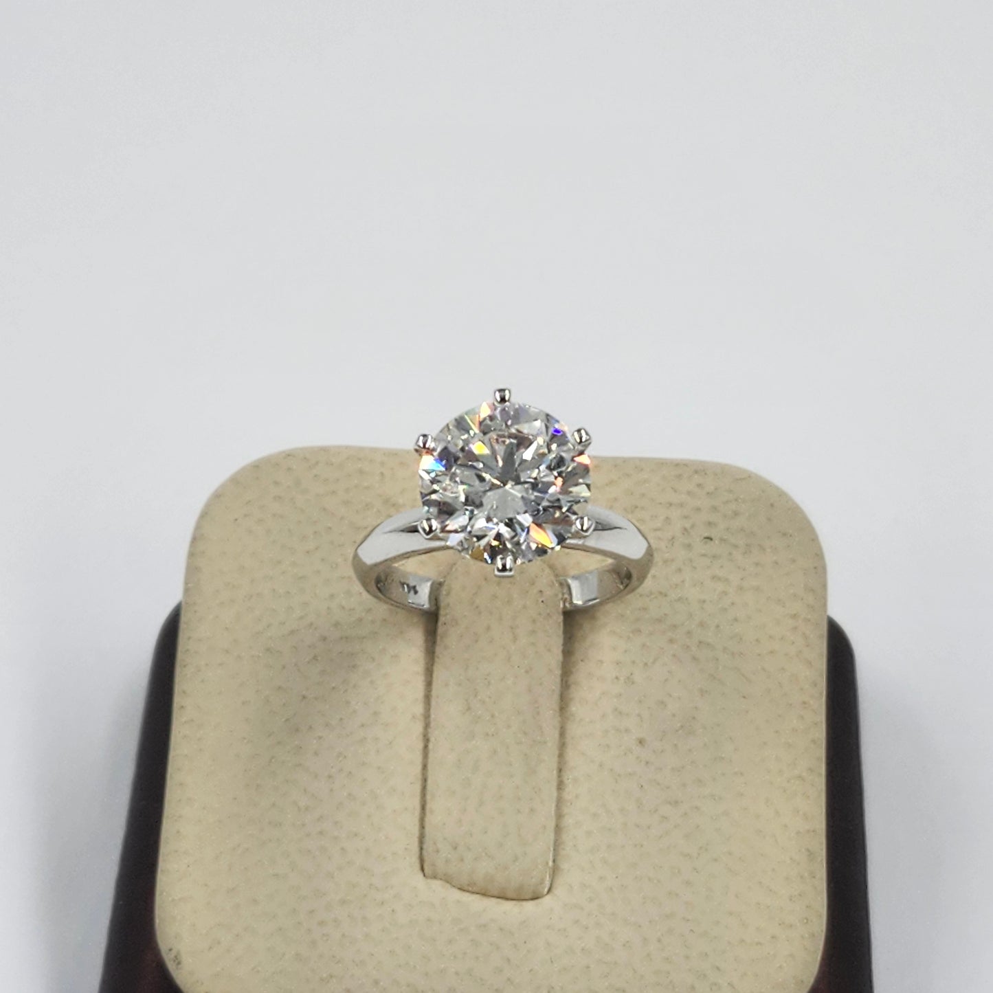 5ct Round Diamond Engagement Ring : Solitaire Lab Diamond 6 Prong Ring - Anniversary gift