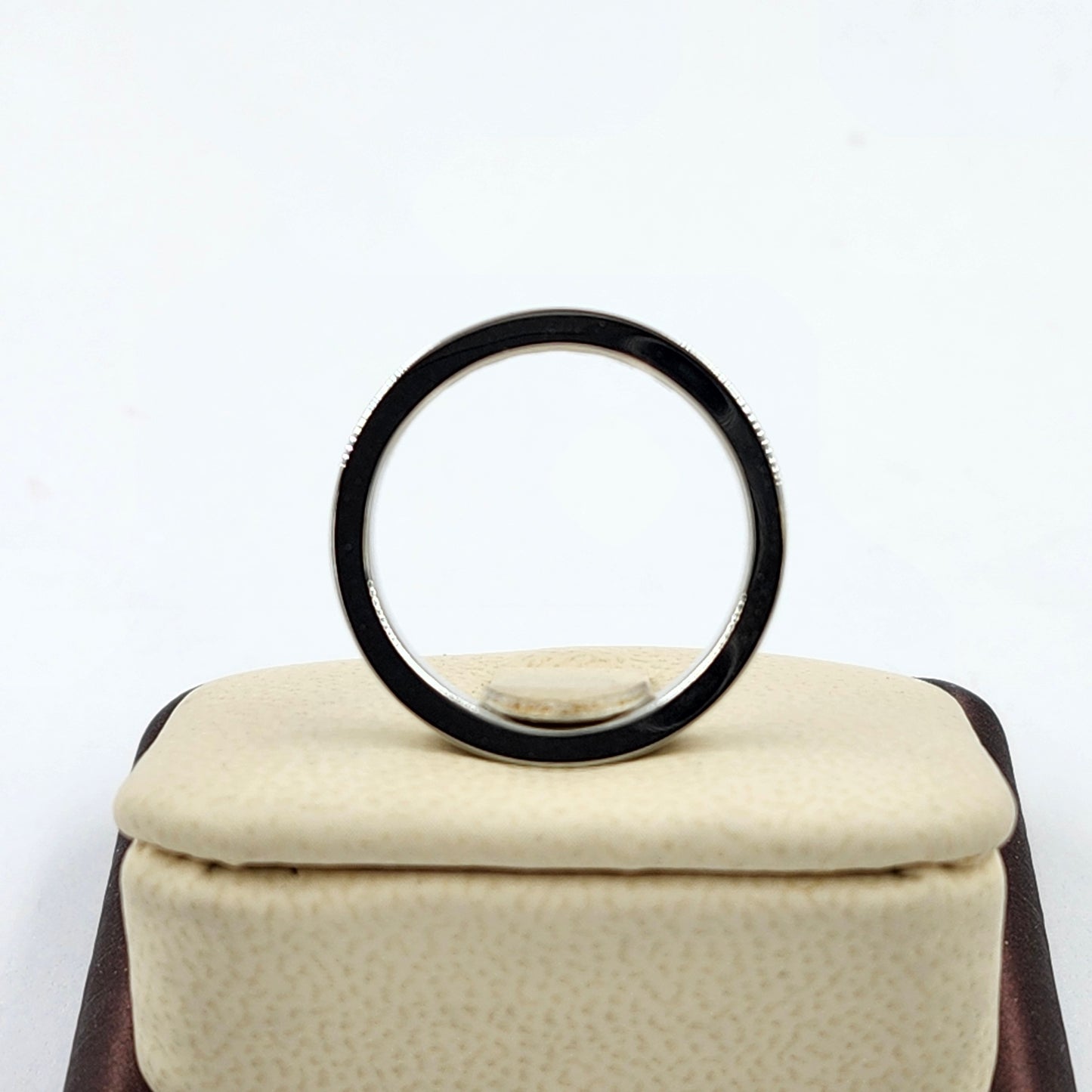 Handmade Princess Cut Lab Grown Diamond Man's Ring - 5mm Platinum Wedding Ring - Anniversary gift