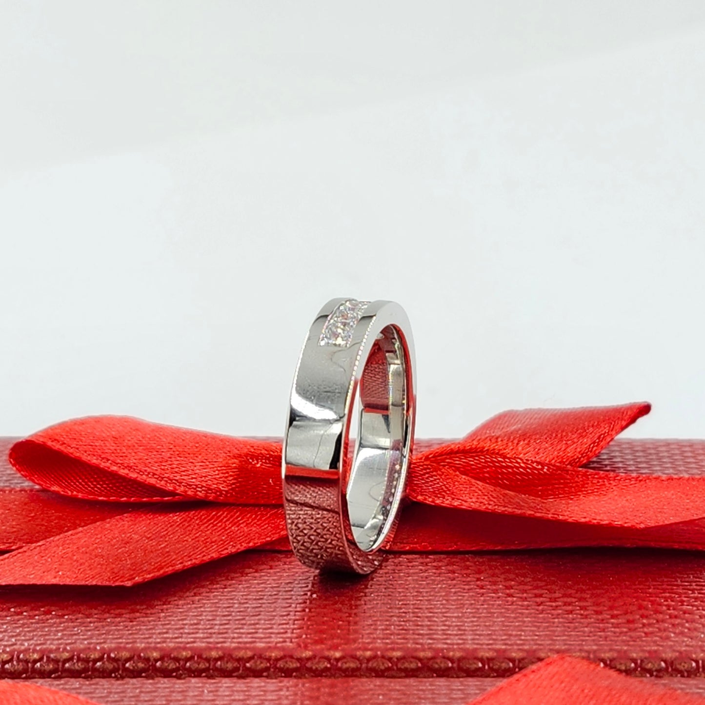 Handmade Princess Cut Lab Grown Diamond Man's Ring - 5mm Platinum Wedding Ring - Anniversary gift