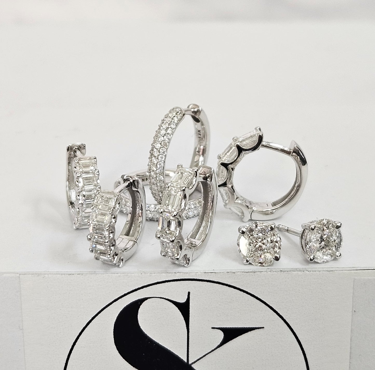 6.3mm Diamond Stud Earrings/Illusion Setting Diamond Stud Earrings/Solitaire Stud Earrings/Natural Diamond Stud Earrings/Anniversary gift