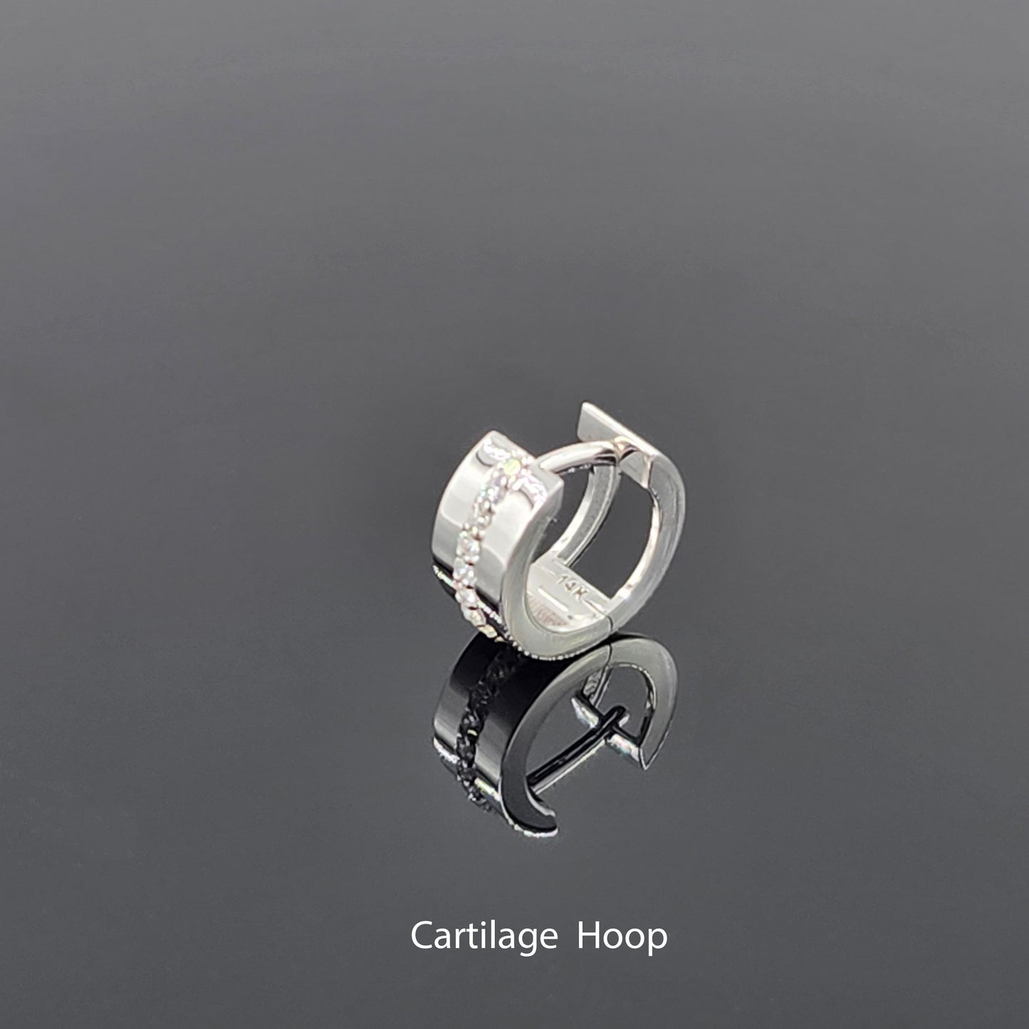 Diameter 10mm Natural Diamond Earrings/4.5mm Width Hoop Earrings/ Diamond Huggies / 14k ,18K Gold Diamond Huggie Hoops/ Anniversary gift