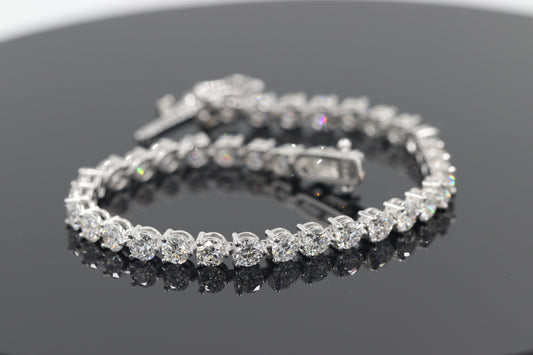Diamond 3 Prong Tennis Bracelet : Lab Grown Diamond Tennis Bracelet - Diamond Engagement Bracelet - Anniversary gift