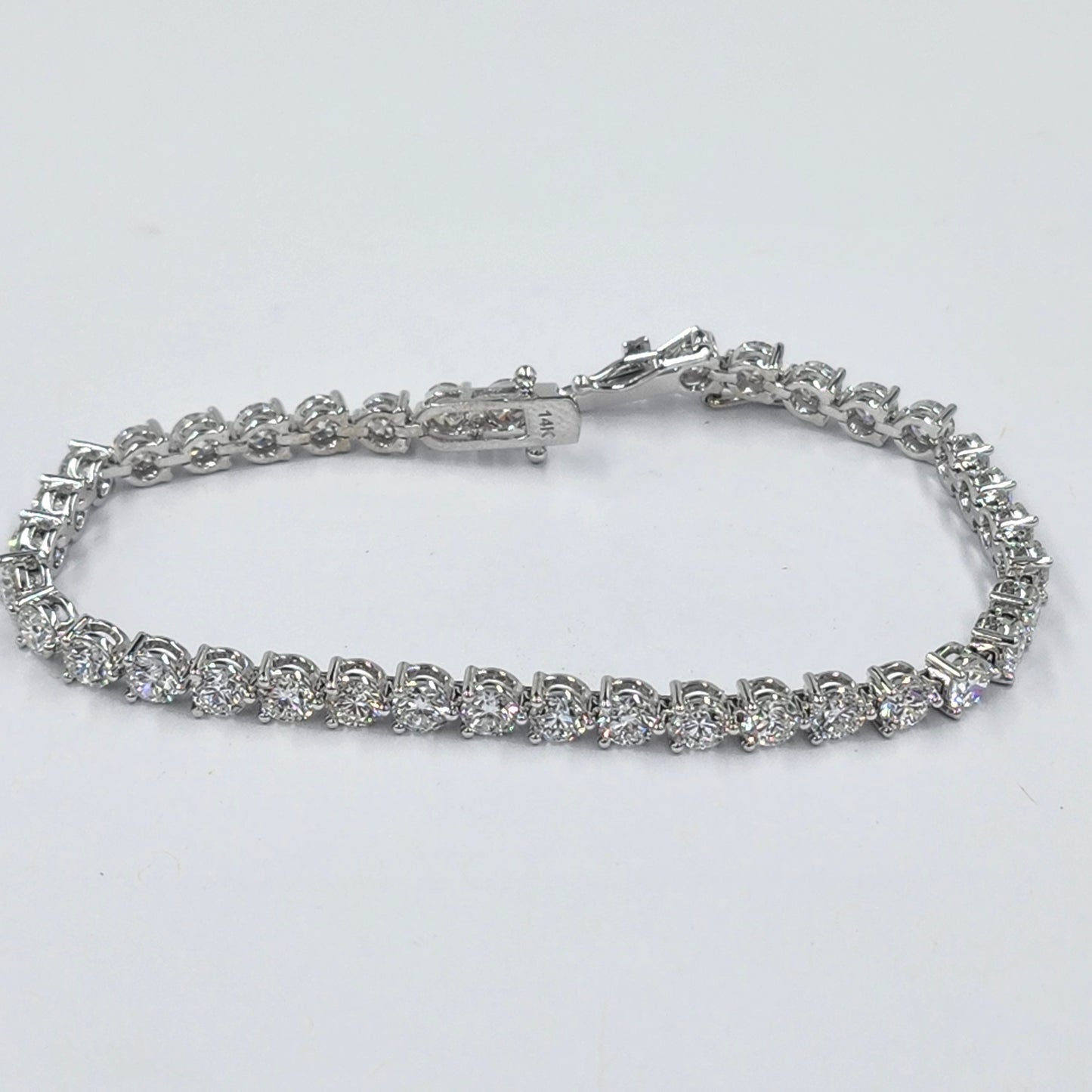 Diamond 3 Prong Tennis Bracelet : Lab Grown Diamond Tennis Bracelet - Diamond Engagement Bracelet - Anniversary gift