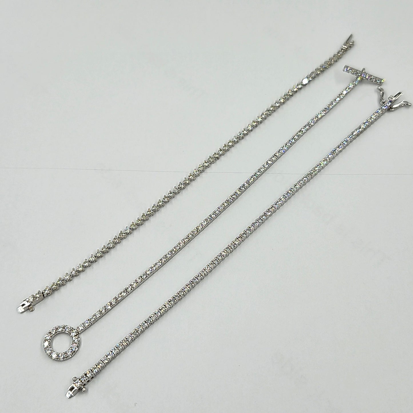 Natural Diamond Tennis Bracelet / Eternity Diamond 3 Prong Tennis Bracelet/ Diamond Engagement Bracelet/Anniversary gift