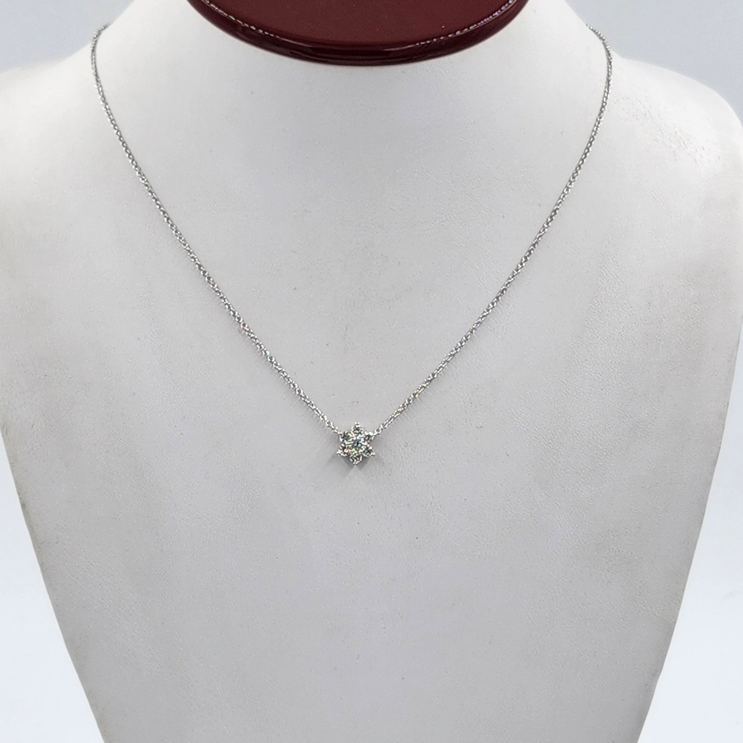 Natural Diamond Necklace/Flower 0.4ct Natural Diamond Pendant /14K Solid Gold Natural Diamond Snowflake Pendant - Anniversary gift