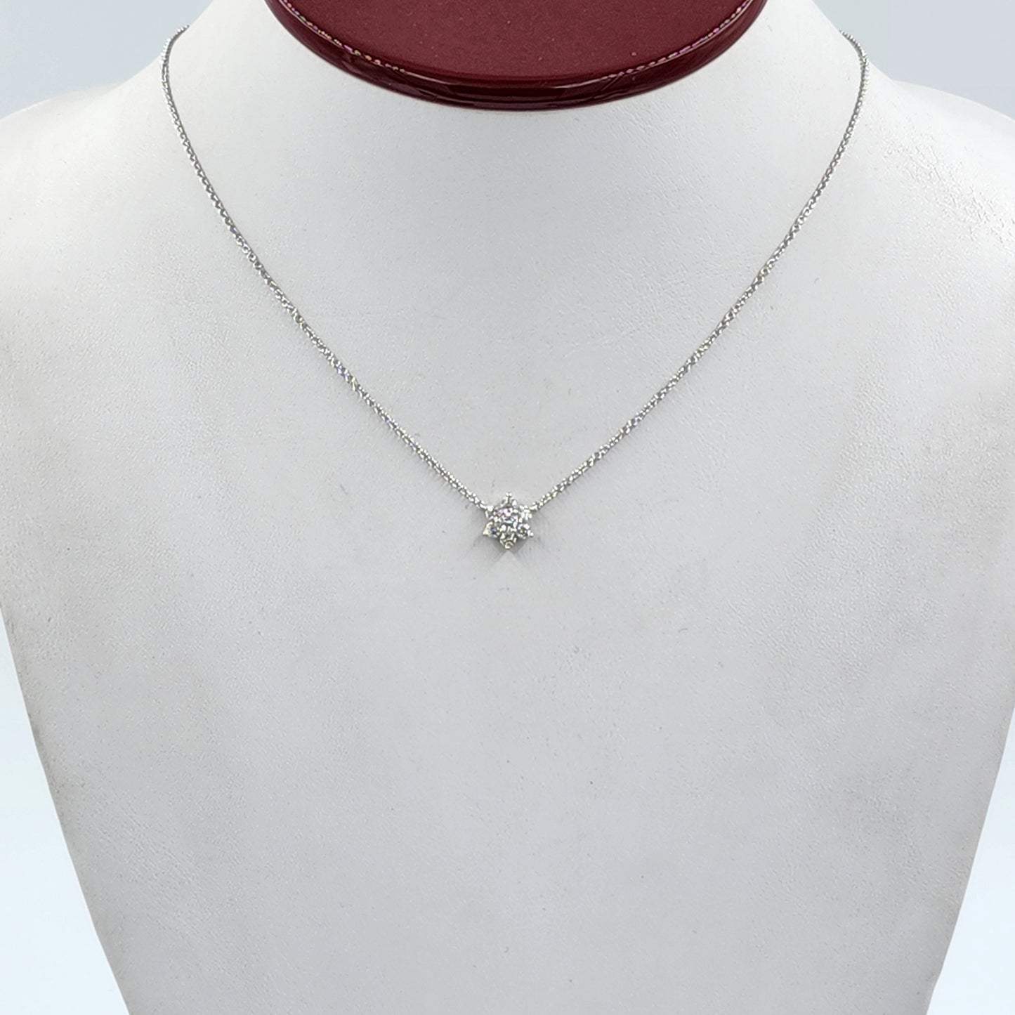 Natural Diamond Necklace/Flower 0.5ct Natural Diamond Pendant /14K Solid Gold Natural Diamond Snowflake Pendant - Anniversary gift