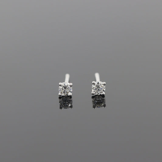 Solitaire Natural Diamond Earring/Four Prong Set Diamond Earring/Stud Earring/Solitaire Stud Earring/Dainty Simple Earring/Anniversary gift