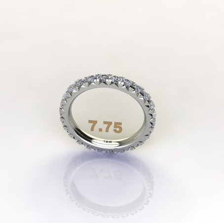 Sean's handmade custom order (Full Eternity Round Diamond Ring)