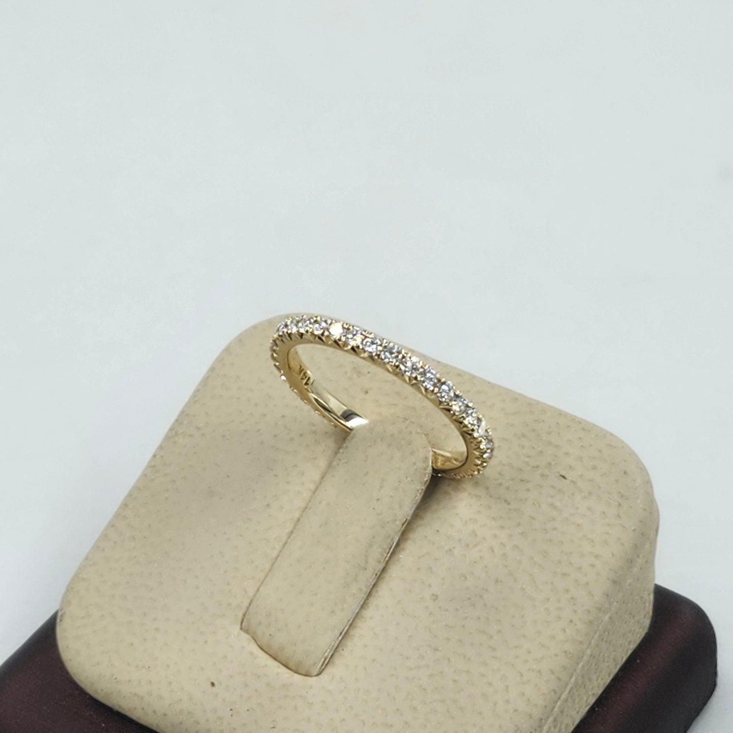 Sean's handmade custom order (French Pave Full Eternity Round Diamond Ring)