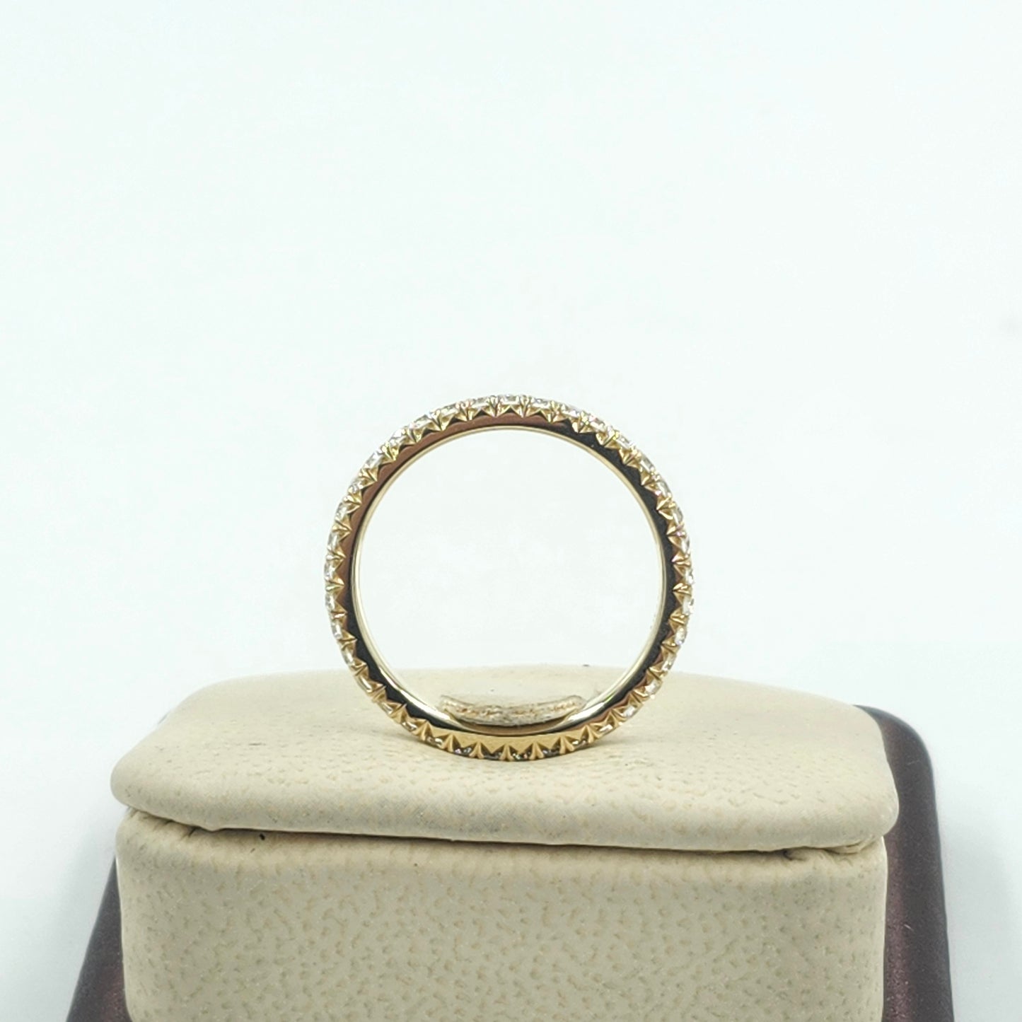 Sean's handmade custom order (French Pave Full Eternity Round Diamond Ring)